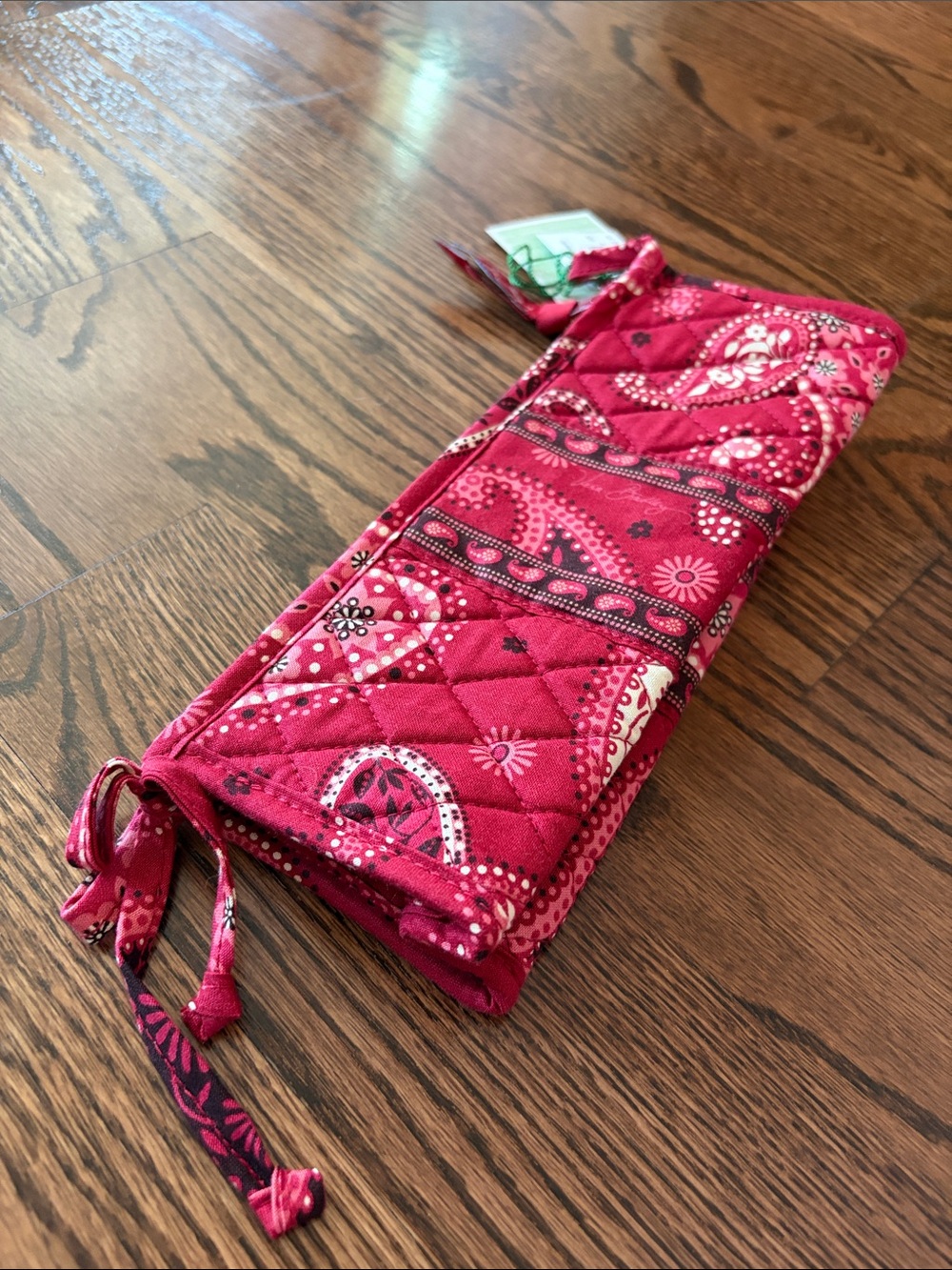 Vera Bradley Mesa Red Small Bow Cosmetic Bag